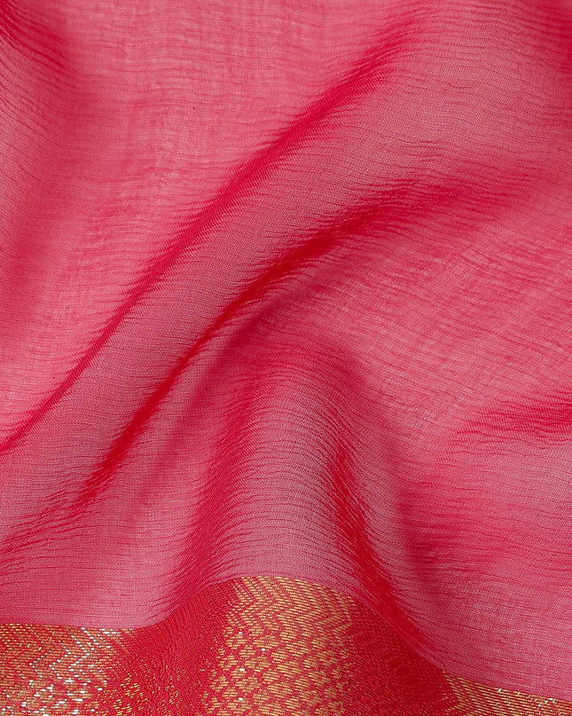 Hot Pink Silk Chiffon Garbasaar 110cm Korea