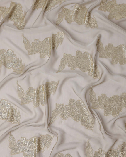 Ivory Gold Fransawi Silk Garbasaar 110cm