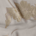 Ivory Gold Fransawi Silk Garbasaar 110cm