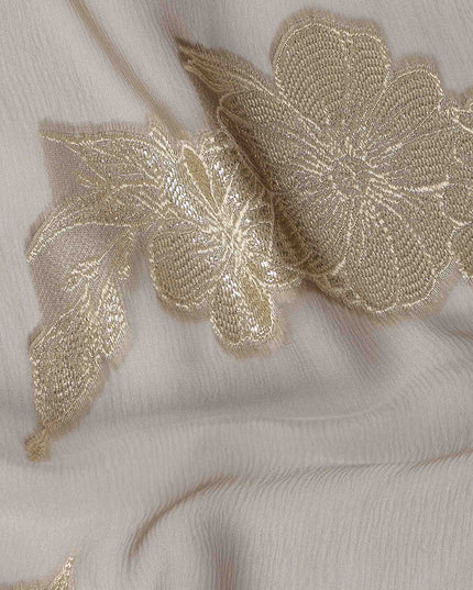 Ivory Gold Fransawi Silk Garbasaar 110cm