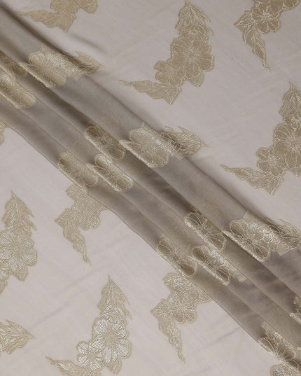 Ivory Gold Fransawi Silk Garbasaar 110cm