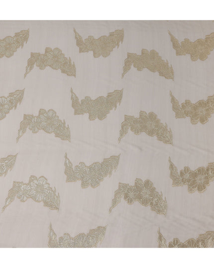 Ivory Gold Fransawi Silk Garbasaar 110cm
