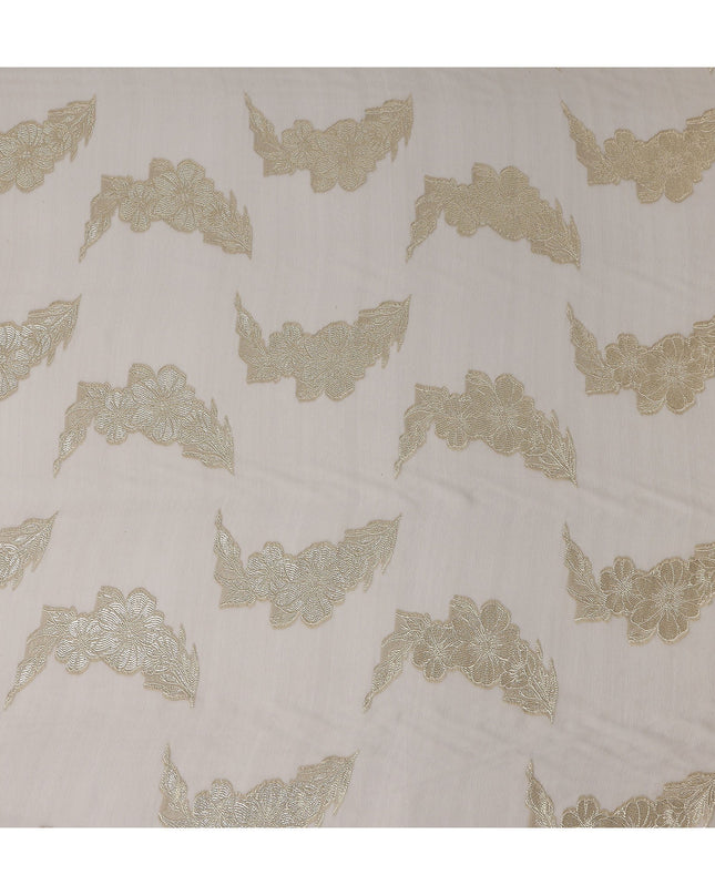 Ivory Gold Fransawi Silk Garbasaar 110cm