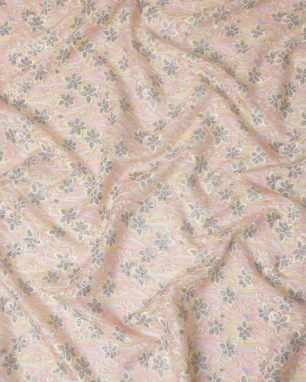 Blush Pink Pure Tussar Silk Fabric 110cm