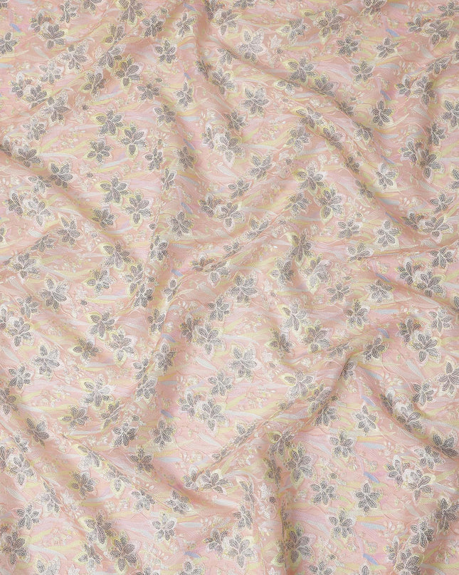 Blush Pink Pure Tussar Silk Fabric 110cm