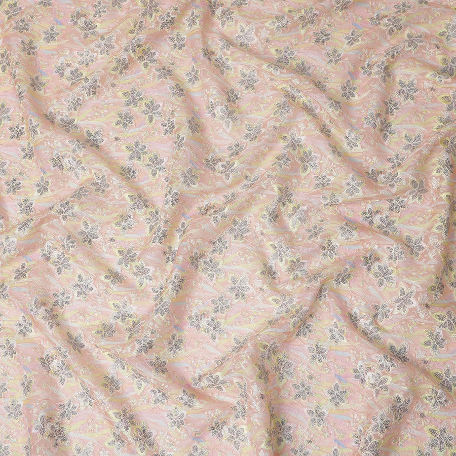 Blush Pink Pure Tussar Silk Fabric 110cm
