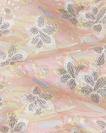 Blush Pink Pure Tussar Silk Fabric 110cm