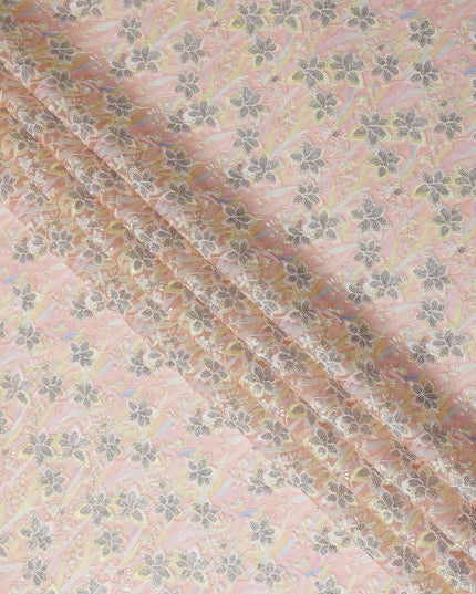 Blush Pink Pure Tussar Silk Fabric 110cm