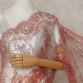 Antique Copper French Chantilly Lace Saree