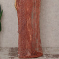 French Chantilly Lace Saree Piece - Rustic Copper