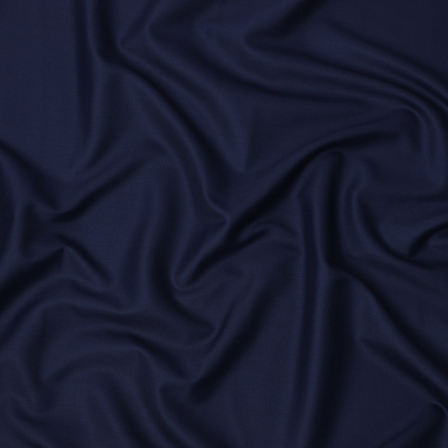 قماش صوف إيطالي سادة أزرق داكن، سوبر 150، مناسب للبدلات، 150 سم، إيطاليا - D24697