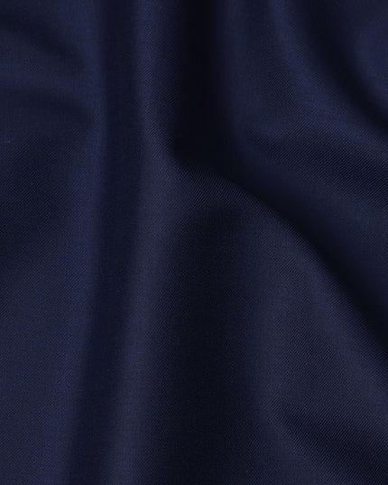 قماش صوف إيطالي سادة أزرق داكن، سوبر 150، مناسب للبدلات، 150 سم، إيطاليا - D24697