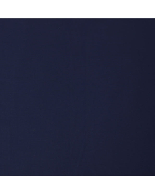 Navy Blue Solid Italian Super 150's Blended Wool Suiting Fabric, 150 Cms, Italy-D24697