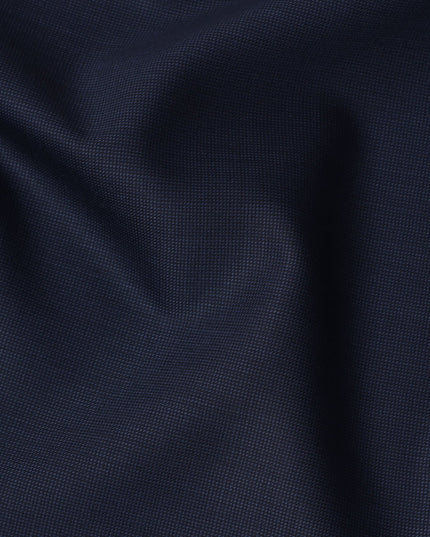 Navy Blue Solid Italian Wool Suiting Fabric, 150 Cms, Italy-D25136