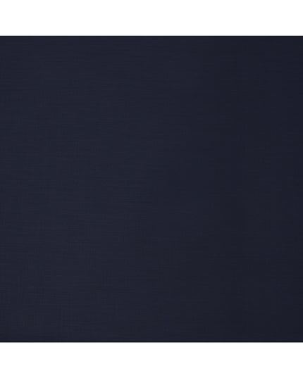 Navy Blue Solid Italian Wool Suiting Fabric, 150 Cms, Italy-D25136