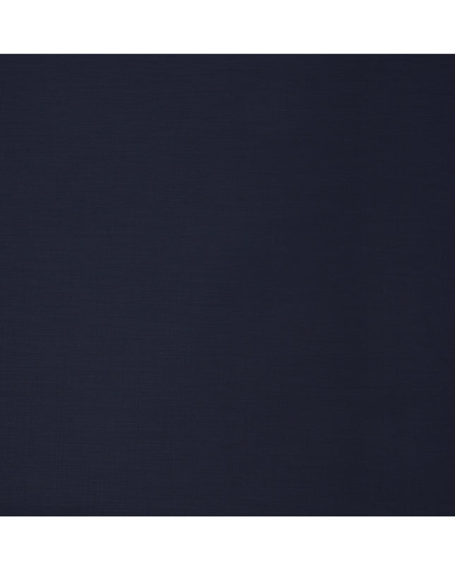 Navy Blue Solid Italian Wool Suiting Fabric, 150 Cms, Italy-D25136