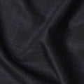 Dark Grey with Blue Check Italian Wool Suiting Fabric, 150 Cms, Italy-D25132