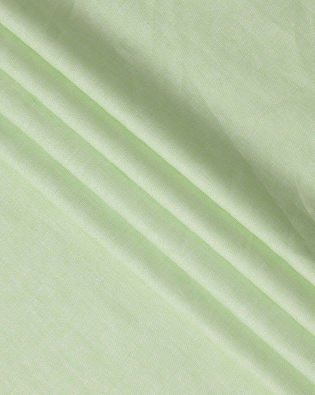 Light Green Premium Pure Linen Fabric 60 Lea Plain Solid Design, 150 Cms Width, India-D25553