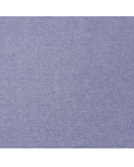 قماش كتان نقي فاخر أزرق، تصميم سادة، 60 ليا، عرض 150 سم، الهند - D25552