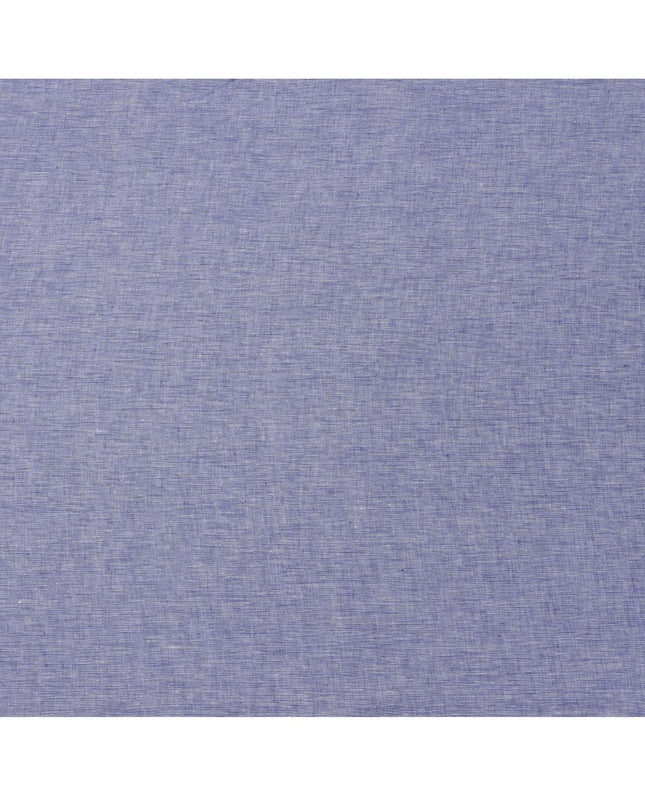 Blue Premium Pure Linen Fabric 60 Lea Plain Solid Design, 150 Cms Width, India-D25552
