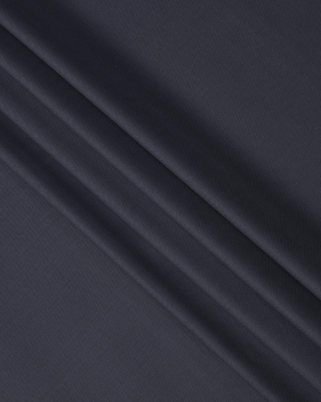 Dark Navy Plain Blended Super 140's Wool Suiting Fabric 3.5 Mtrs, 150 Cms, India-D24949 Regal Fabrics