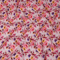 Pink Floral Viscose Crepe Fabric 110cm - 0432114