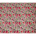 Beige Floral Viscose Crepe Fabric 110cm - 0432220