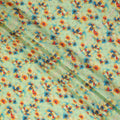 Green Floral Jacquard Viscose Crepe 110cm