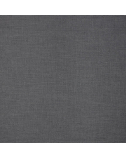 قماش صوف رمادي سادة سوبر 160's للبدلات، 150 سم، الهند - D24975