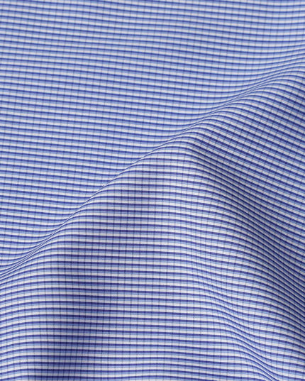 Periwinkle Micro Check Shirting 150cm
