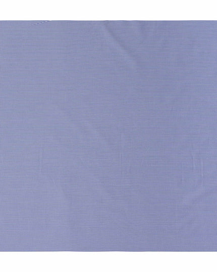 Periwinkle Micro Check Shirting 150cm