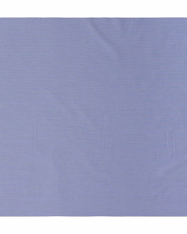 Periwinkle Micro Check Shirting 150cm