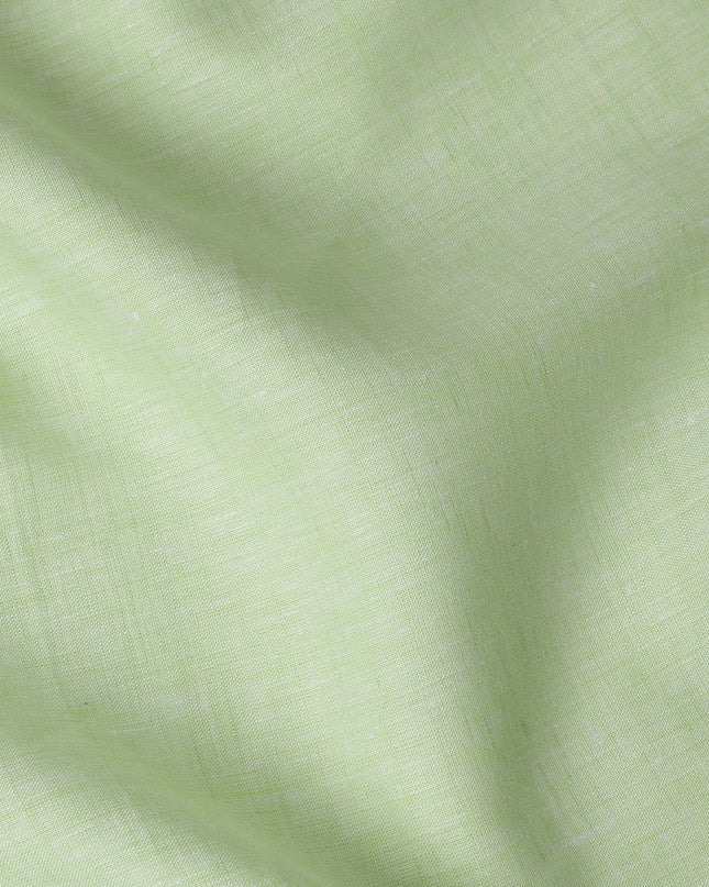 Soft Mint Green Pure Linen 60 Lea Fabric 150cm