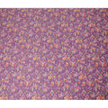 Purple Floral Printed Cotton Lawn Fabric Soft Lightweight Breathable Dressmaking Sewing Material 4.0 Meters Length 110 Cms Width India-D27625