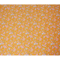 Mustard Yellow Floral Printed Cotton Lawn Fabric Soft Lightweight Breathable Dressmaking Sewing Material 4.0 Meters Length 110 Cms Width India-D27626