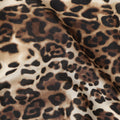Beige Brown Leopard Printed Premium Italian Cotton Voile Fabric Soft Lightweight Breathable Apparel Craft Textile 150 Cms Wide, Made in Italy-D27511