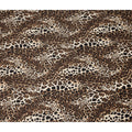 Beige Brown Leopard Printed Premium Italian Cotton Voile Fabric Soft Lightweight Breathable Apparel Craft Textile 150 Cms Wide, Made in Italy-D27511