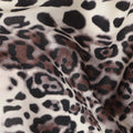 Ivory Black Leopard Printed Premium Italian Cotton Voile Fabric Soft Lightweight Breathable Apparel Craft Textile 150 Cms Wide, Made in Italy-D27512