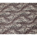 Ivory Black Leopard Printed Premium Italian Cotton Voile Fabric Soft Lightweight Breathable Apparel Craft Textile 150 Cms Wide, Made in Italy-D27512