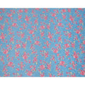 Blue Floral Printed Cotton Uragiri Voile Fabric, 110 Cms Width, Japan-D25293
