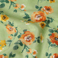 Light Green Floral Printed Cotton Uragiri Voile Fabric, 110 Cms Width, Japan-D25291