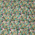 Green Abstract Gold Dot Viscose Crepe 110cm