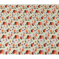 Green Floral Gold Dot Viscose Crepe 110cm