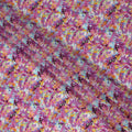 Purple Abstract Gold Dot Viscose Crepe 110cm