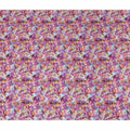 Purple Abstract Gold Dot Viscose Crepe 110cm