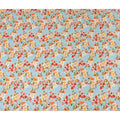 Blue Bouquet Floral Gold Dot Viscose Crepe 110cm