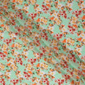 Green Bouquet Floral Gold Dot Viscose Crepe 110cm