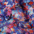 Blue Abstract Gold Dot Viscose Crepe 110cm