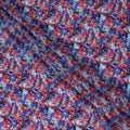 Blue Abstract Gold Dot Viscose Crepe 110cm