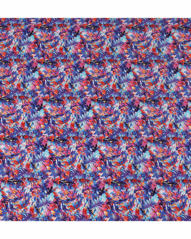 Blue Abstract Gold Dot Viscose Crepe 110cm